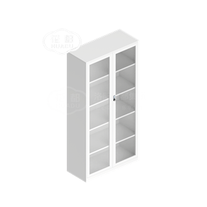 對開通體玻璃文件柜
